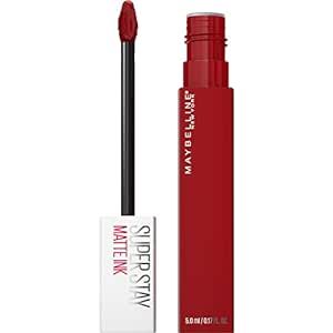 Maybelline Super Stay Matte Ink Liquid Lipstick Makeup, Long Lasting High Impact Color, Up to 16H Wear, Exhilarator, Ruby Red, 1 Count