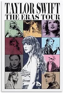 OFITIN Taylor Poster Swift The Eras Tour Posters for Room Aesthetic Poster Decorative Painting Canvas Wall Art Living Room Posters Bedroom Painting 12x18inch(30x45cm)