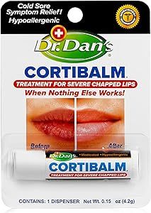 Dr. Dan's Cortibalm - 1 Pack - for Dry Cracked Lips - Healing Lip Balm for Severely Chapped Lips - Designed for Men, Women and Children
